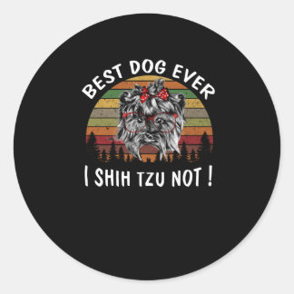 シーズー（犬）津 |最高の犬はシーズー（犬）Tzu Not ラウンドシール