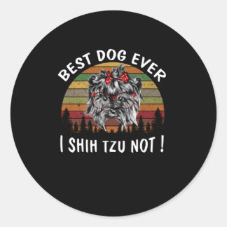 シーズー（犬）津 |最高の犬はシーズー（犬）Tzu Not ラウンドシール