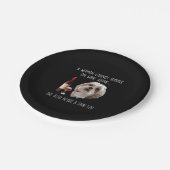 シーズー（犬）津 | A女性はワイン生き延びを一人で飲めない ペーパープレート (アングル)