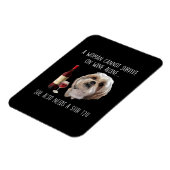 シーズー(犬)津 | A女性はワイン生き延びを一人で飲めない マグネット (左側)