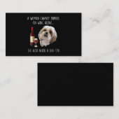 シーズー（犬）津 | A女性はワイン生き延びを一人で飲めない 名刺 (正面/裏面)