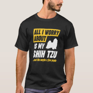 シーズー(犬)都心悩み引用文 Tシャツ