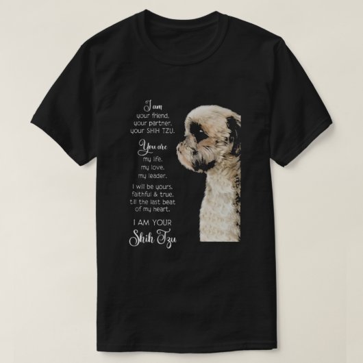 シーズー（犬）Tzuあなたの友人 Tシャツ (デザイン正面)
