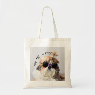 シーズー(犬)Tzuかわいいクールおもしろいサングラス写真 トートバッグ