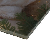 シーズー（犬）Tzuとクリスマスライトホリデイ カッティングボード (角)