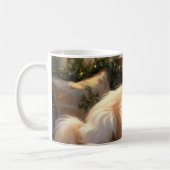 シーズー（犬）Tzuとクリスマスライトホリデイ コーヒーマグカップ (左)