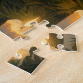 シーズー（犬）Tzuとクリスマスライトホリデイ ジグソーパズル (側面)