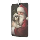 シーズー(犬)Tzuとサンタクロースフェスティバルクリスマス カーエアーフレッシュナー (左)