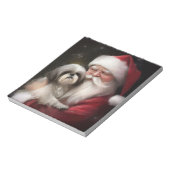 シーズー(犬)Tzuとサンタクロースフェスティバルクリスマス ノートパッド (回転)