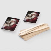 シーズー(犬)Tzuとサンタクロースフェスティバルクリスマス ハンドファン (組立なし)