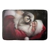 シーズー(犬)Tzuとサンタクロースフェスティバルクリスマス バスマット (正面)