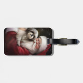 シーズー(犬)Tzuとサンタクロースフェスティバルクリスマス ラゲッジタグ (裏面横)