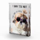 シーズー（犬）Tzuないおもしろいかわいい愛犬家カスタムフォト文字 フォトブロック (右)