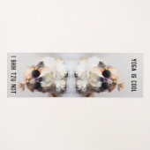 シーズー(犬)Tzuないおもしろいかわいい愛犬家カスタムフォト文字 ヨガマット (正面(横))