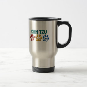 シーズー(犬) TZUのお母さんの足のプリント1 トラベルマグ