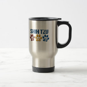 シーズー(犬) TZUのパパの足のプリント1 トラベルマグ