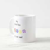 シーズー（犬）Tzuの歩き回り コーヒーマグカップ (正面左)