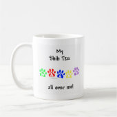 シーズー（犬）Tzuの歩き回り コーヒーマグカップ (左)