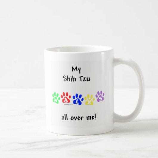 シーズー（犬）Tzuの歩き回り コーヒーマグカップ (右)