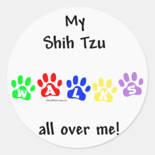 シーズー(犬)Tzuの歩き回り ラウンドシール