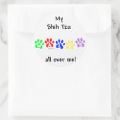 シーズー（犬）Tzuの歩き回り ラウンドシール (バッグ)