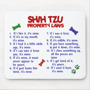 シーズー（犬） TZUの特性の法律2 マウスパッド