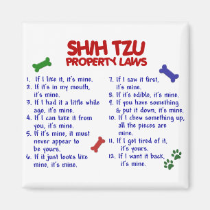シーズー(犬) TZUの特性の法律2 マグネット