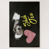 シーズー（犬）Tzuアイズ無地のカラー1000ピース ジグソーパズル (縦)