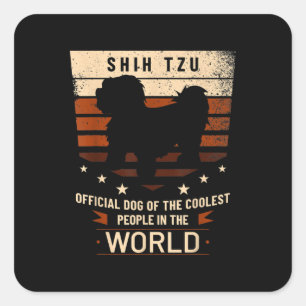 シーズー(犬)Tzuオフィシャクールル·ドッグ スクエアシール