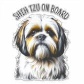 シーズー（犬）Tzuオンボード シール (正面)