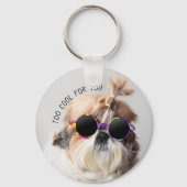 シーズー（犬）Tzuカッコいいもサングラス写真 キーホルダー (正面)
