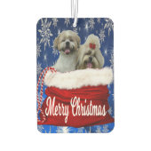 シーズー(犬)tzuカーエアフレッシュナー/あなたの犬の写真を追加 カーエアーフレッシュナー (裏面)