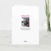 シーズー(犬)Tzuガール誕生日グリーティングカード カード (裏面)