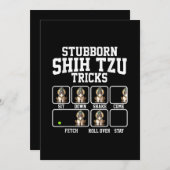 シーズー(犬)Tzuギフト |頑固な犬のトリック犬の恋人 サンキューカード (正面/裏面)