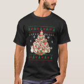 シーズー(犬)Tzuクリスマスドッグ恋人のギフト醜いセーターXma Tシャツ (正面)