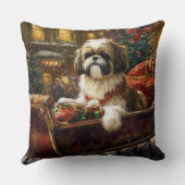 シーズー(犬)TZUクリスマスフェスティバル クッション (裏面)