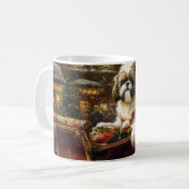 シーズー（犬）TZUクリスマスフェスティバル コーヒーマグカップ (正面左)