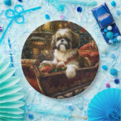 シーズー(犬)TZUクリスマスフェスティバル ペーパープレート (パーティー)