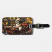 シーズー（犬）TZUクリスマスフェスティバル ラゲッジタグ (正面横)