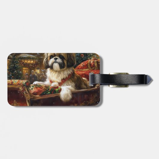 シーズー(犬)TZUクリスマスフェスティバル ラゲッジタグ (裏面横)