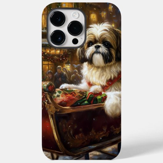 シーズー(犬)TZUクリスマスフェスティバル Case-Mate iPhoneケース (裏面)