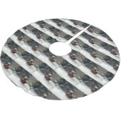 シーズー(犬)Tzuクリスマス雪の冬 ブラッシュドポリエステルツリースカート (アングル)