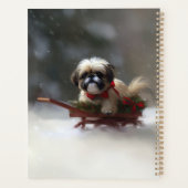シーズー（犬）Tzuクリスマス雪の冬 プランナー手帳 (裏面)