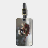 シーズー（犬）Tzuクリスマス雪の冬 ラゲッジタグ (正面縦)