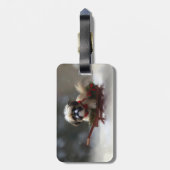 シーズー（犬）Tzuクリスマス雪の冬 ラゲッジタグ (裏面縦)