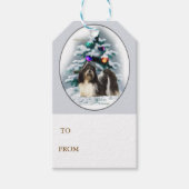 シーズー(犬)Tzuクリスマス ギフトタグ (正面)