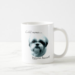 シーズー(犬)Tzuコールドノーズ暖かいハート コーヒーマグカップ