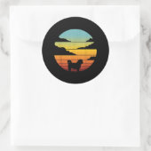 シーズー(犬)Tzuスタイル60s 70s男性女性ギフト ラウンドシール (バッグ)