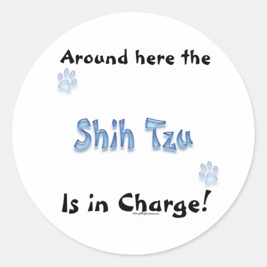 シーズー(犬)Tzuチャージ – ステッカー (正面)