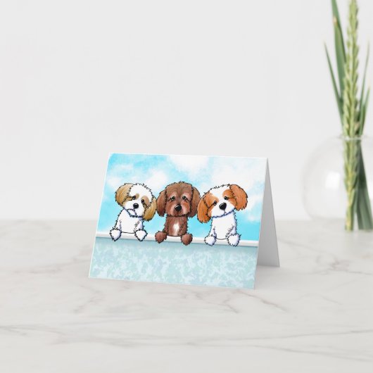 シーズー（犬）TZUトリオサンキュー サンキューカード (正面)